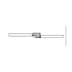 Applique Moderna Frame Metallo Cromo Led Integrato 40W Da 2700 A 5000K