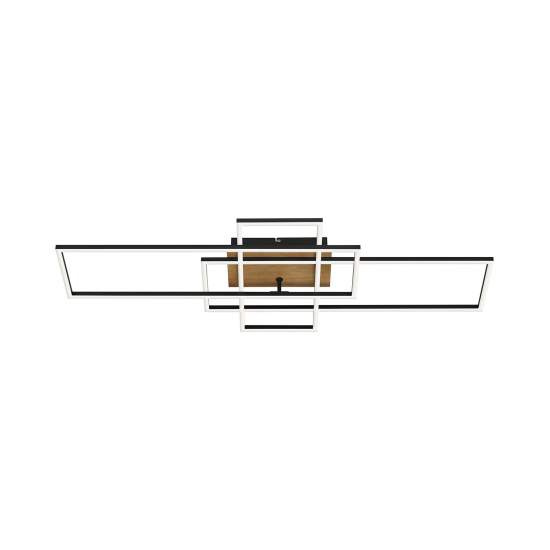 Applique Moderna Frame Metallo Nero Led Integrato 51W Da 2700 A 5000K 3156014