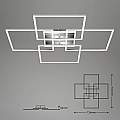 Applique Moderna Frame Brilo Smart Metallo Argento Led Integrato 50W 3515019
