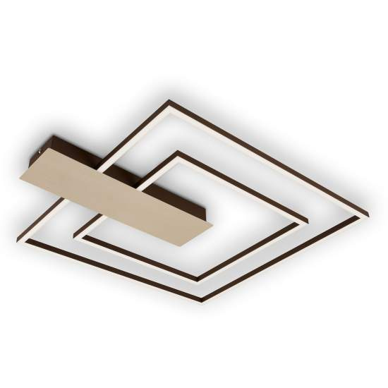 Plafoniera Moderna Nico Duo Metallo Plastica Oro Led 30W 3000K 3545017
