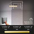 Plafoniera Moderna Nico Duo Metallo Plastica Oro Led 30W 3000K 3545017