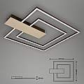 Plafoniera Moderna Nico Duo Metallo Plastica Oro Led 30W 3000K 3545017