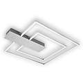 Plafoniera Moderna Nico Duo Metallo Plastica Argento Led 30W 3000K 3545018