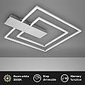 Plafoniera Moderna Nico Duo Metallo Plastica Argento Led 30W 3000K 3545018