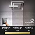 Plafoniera Moderna Nico Duo Metallo Plastica Argento Led 30W 3000K 3545018