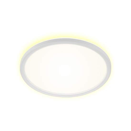 Plafoniera Moderna Slim Drip Plastica Bianco Led Integrato 19W 4000K 3642416