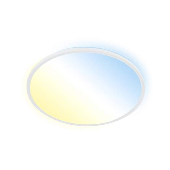 Plafoniera Moderna Slim Plastica Bianco Led Integrato 31W Da 2700 A 6500K 3728016