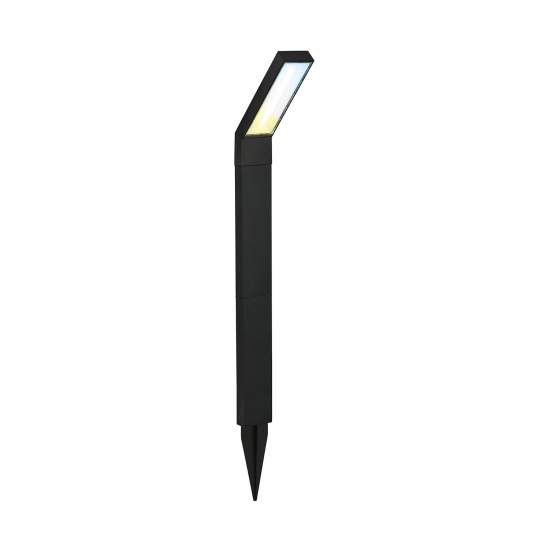 Paletto Solare Moderno Bitva Alluminio Nero Led Integrato 1,5W 3796015