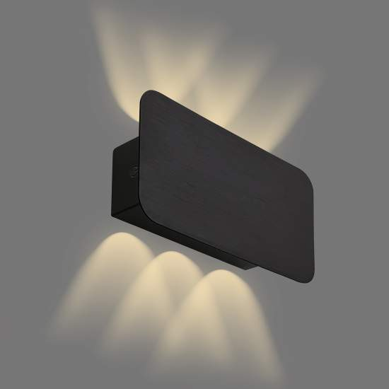 Applique Moderna Meluna Metallo Nero Spazzolato Led Integrato 2W 2700K 3807015