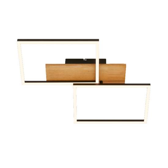 Applique Contemporanea Cornice Metallo Nero Led Integrato 30W 3000K 3808014