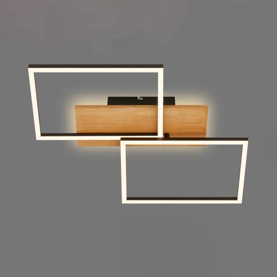 Applique Contemporanea Cornice Metallo Nero Led Integrato 30W 3000K 3808014