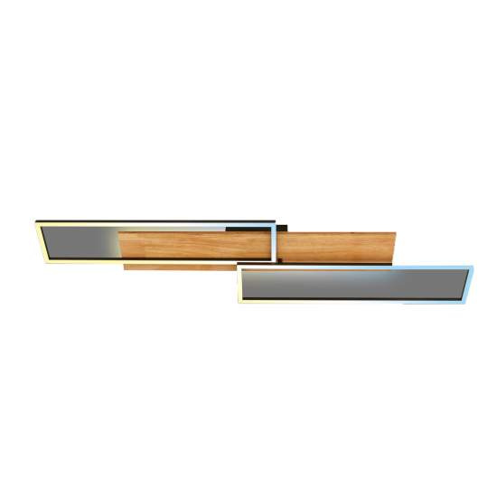 Applique Contemporanea Cornice Metallo Nero Led Integrato 44W Da 2700 A 5000K 3809014