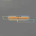 Applique Contemporanea Cornice Metallo Nero Led Integrato 44W Da 2700 A 5000K 3809014