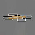 Applique Contemporanea Cornice Metallo Nero Led Integrato 50W Da 2700 A 5000K 3810014