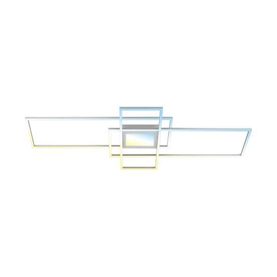 Applique Moderna Ram Metallo Argento Led Integrato 56W Da 2700 A 5000K 3812019