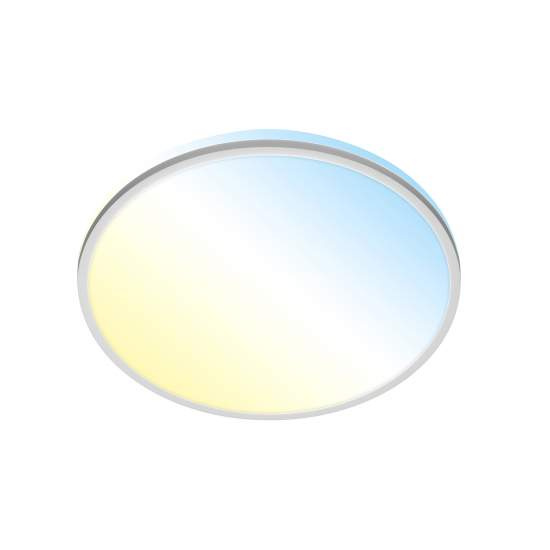 Plafoniera Moderna Pulup Plastica Bianco 33Cm Led Integrato 22W 3000K 3821014