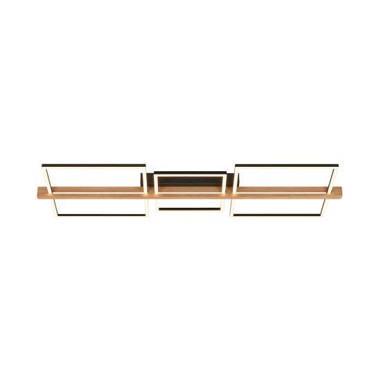Plafoniera Moderna Moldura Metallo Nero Led Integrato 24W 3000K 3843014