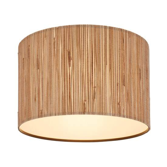 Plafoniera Vintage Slama Alghe Naturali Metallo Nero 1 Luce E27 3855014