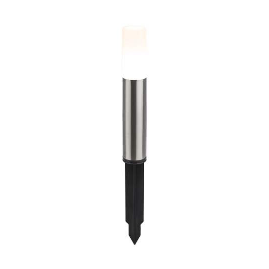 3 Paletti Esterno Junca Plastica Cromo Opaco Led Integrato 3W 3000K 3926032