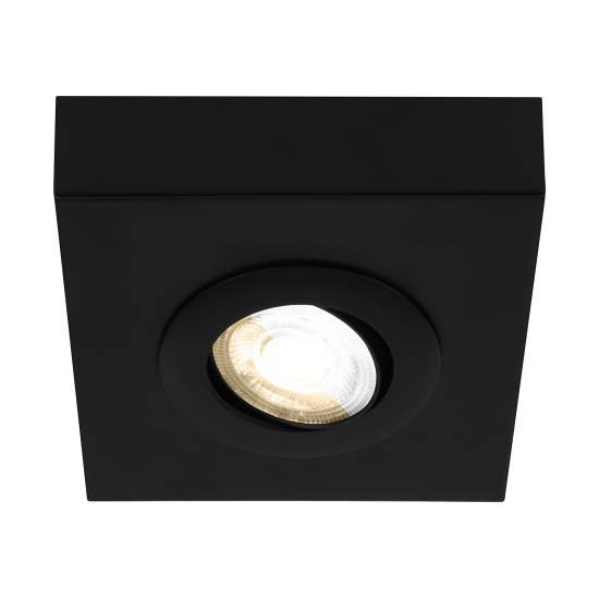 Plafoniera Moderna Hoka Metallo Nero Led Integrato 4W Da 2700 A 4000K 3996015