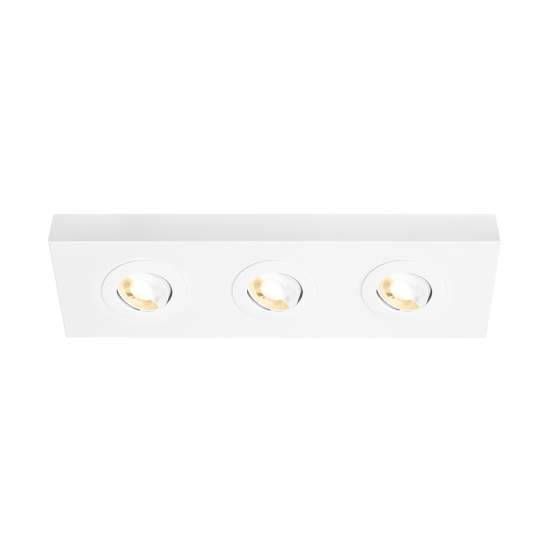 Plafoniera Moderna Hoka Metallo Bianco 3 Led Integrato 4W Da 2700 A 4000K 3996036