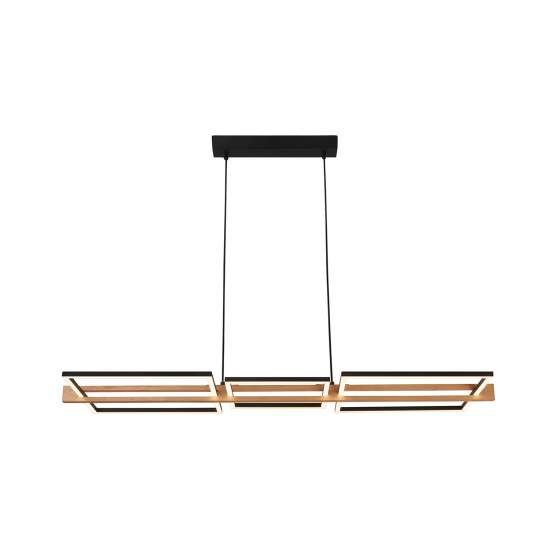Lampadario Moderno Moldura Metallo Nero Led Integrato 36W 3000K 4842014
