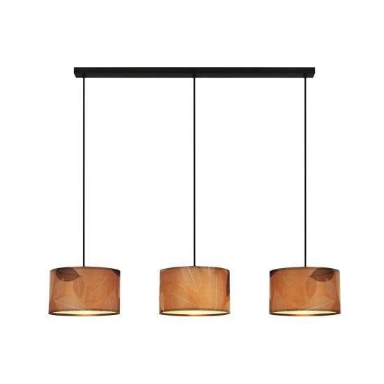 Lampadario Moderno Mata Metallo Nero 3 Luci E27 4853034