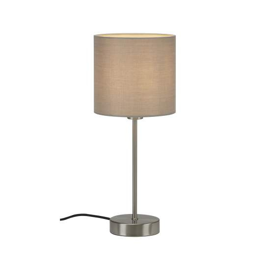 Lampada Da Tavolo Contemporanea Fabric Metallo Nichel Satinato 38,5Cm 1 Luce E14 7002011
