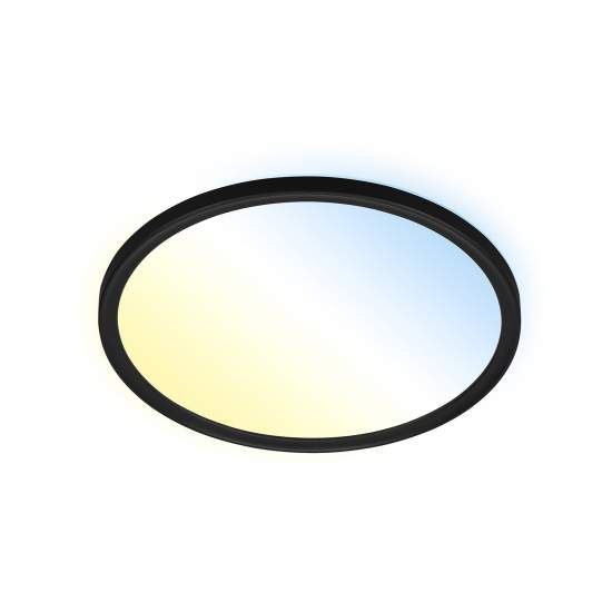 Plafoniera Moderna Slim Plastica Nero Led Integrato 18W Da 2700 A 6500K 7079015