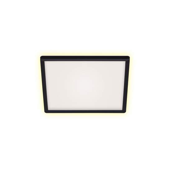 Plafoniera Moderna Slim Plastica Nero Led Integrato 18W Da 2700 A 6500K Ip20 7081015