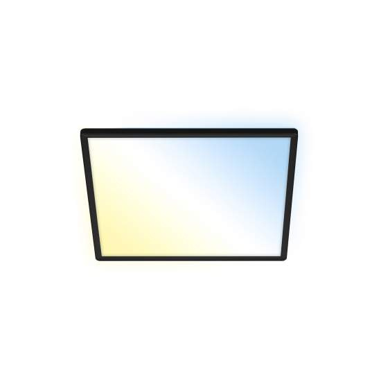Plafoniera Moderna Slim Plastica Nero Led Integrato 22W Da 2700 A 6500K Ip20 7082015