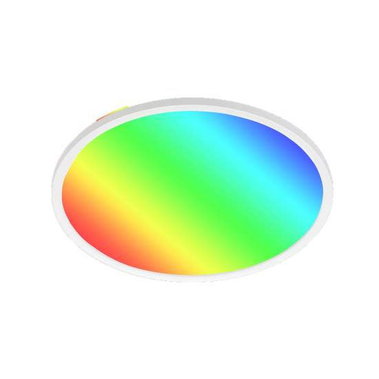 Plafoniera Moderna Slim Plastica Bianco Led Integrato 22W 4000K 2700Lm 7094416