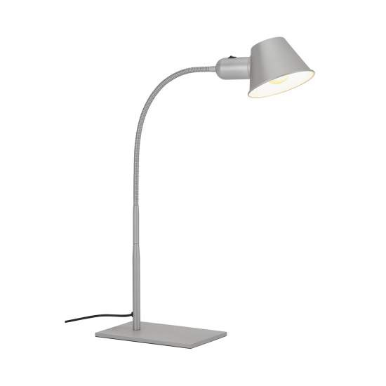 Lampada Da Tavolo Nordico Brello Metallo Cromo Opaco 1 Luce E27 7407014