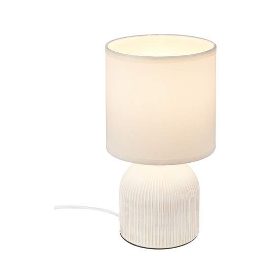 Lampada Da Tavolo Contemporanea Ino Ceramica Bianco 1 Luce E14 7538016