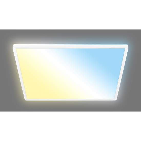 Plafoniera Moderna Slim Plastica Bianco Led Integrato 55W Da 2700 A 6500K 7541016