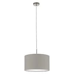 Lampadario A Sospensione Minimal Pasteri Acciaio Nichel Tortora 1 Luce E27