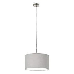 Lampadario A Sospensione Minimal Pasteri Acciaio Nichel Antracite 1 Luce E27