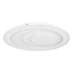 Plafoniera Contemporanea Palagiano 1 Acciaio Bianco Luce Led Integrato 14,7W