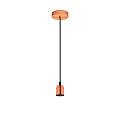 Lampadario A Sospensione Vintage Yorth Acciaio Rame Spazzolato 1 Luce E27 32539
