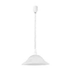 Sospensione Moderna Alessandra Policarbonato Bianco Vetro 1 Luce E27