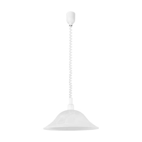 Sospensione Moderna Alessandra Policarbonato Bianco Vetro 1 Luce E27 3355