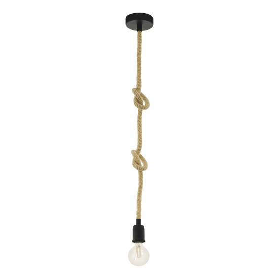 Lampadario A Sospensione Vintage Rampside Acciaio Nero 1 Luce E27 43256