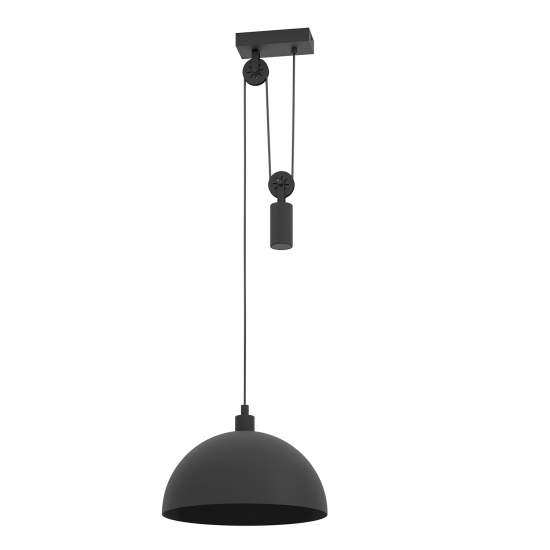 Lampadario A Sospensione Vintage Winkworth 1 Acciaio Nero 1 Luce E27 43435