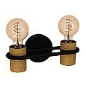 Applique Vintage Chieveley Acciaio Nero 2 Luci E27 43542