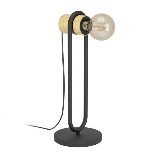 Lampada Da Tavolo Vintage Chieveley Acciaio Nero 1 Luce E27 43543