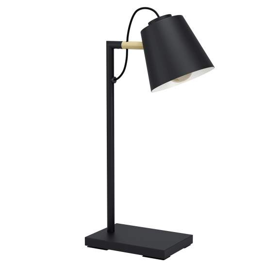 Lampada Da Tavolo Vintage Lacey Acciaio Nero 1 Luce E14 43613