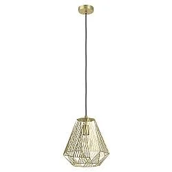 Lampadario A Sospensione Vintage Stype Acciaio Oro 1 Luce E27