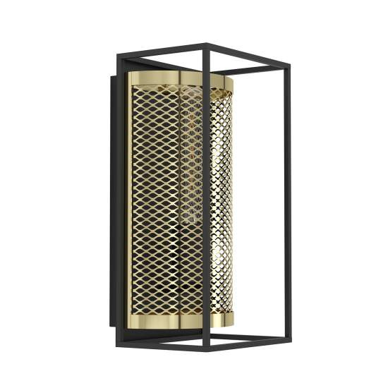 Applique Vintage Nohales Acciaio Nero 1 Luce E27 43789