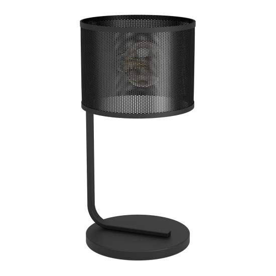 Lampada Da Tavolo Vintage Manby Acciaio Nero 1 Luce E27 43797