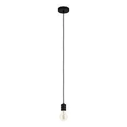 Lampadario A Sospensione Vintage Yorth Acciaio Nichel Nero 1 Luce E27